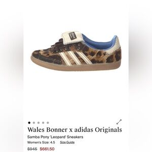 Adidas x Wales Bonner leopard samba sneakers